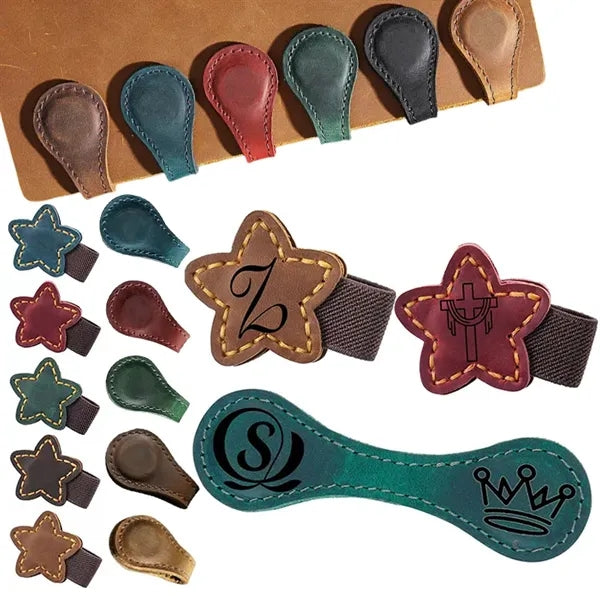 Custom Leather Magnetic Bookmarks