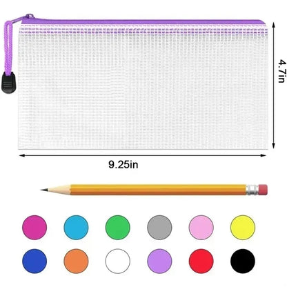 A6 Multi-Color Transparent Zipper Pencil Case