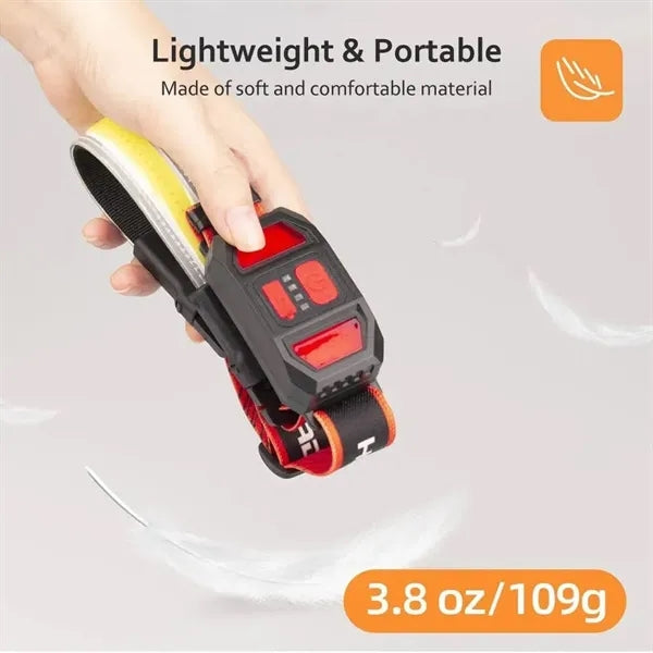 USB Rechargeable COB Wide Beam Headlight