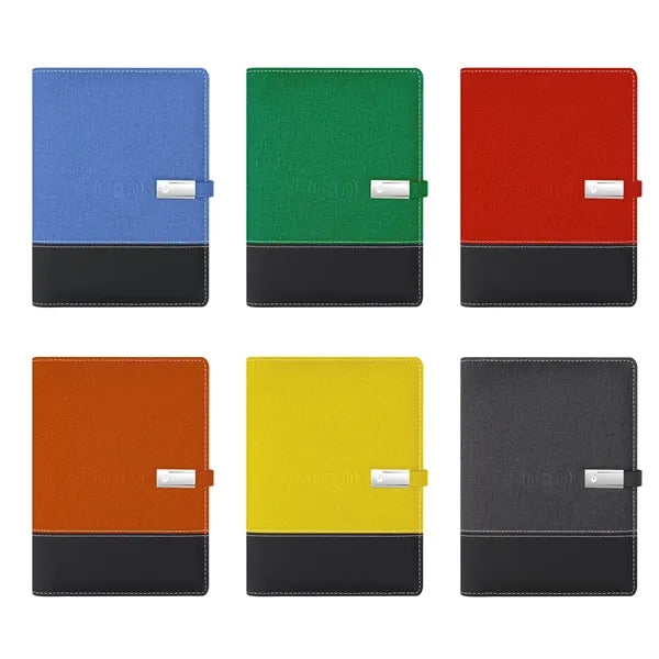 A5 Multi Functional Wireless Charger Notebook W/ Power Bank