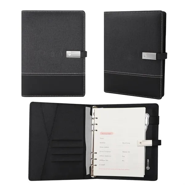 A5 Multi Functional Wireless Charger Notebook W/ Power Bank