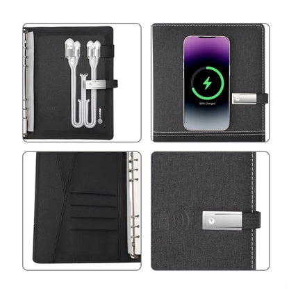 A5 Multi Functional Wireless Charger Notebook W/ Power Bank