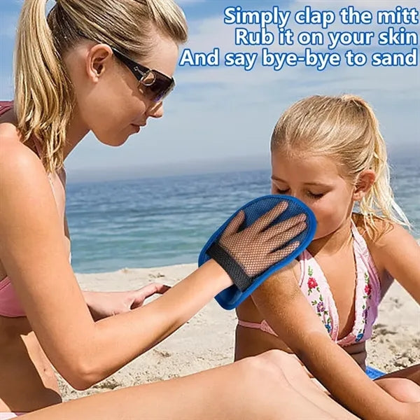 Portable Beach Sand Remover Mitts for Skin