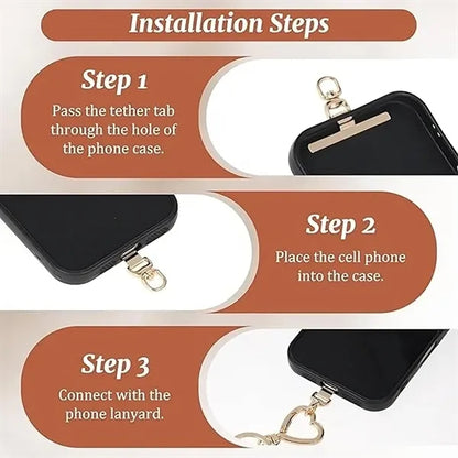 360 degree Rotatable Ultra-Thin Metal Phone Lanyard Patch
