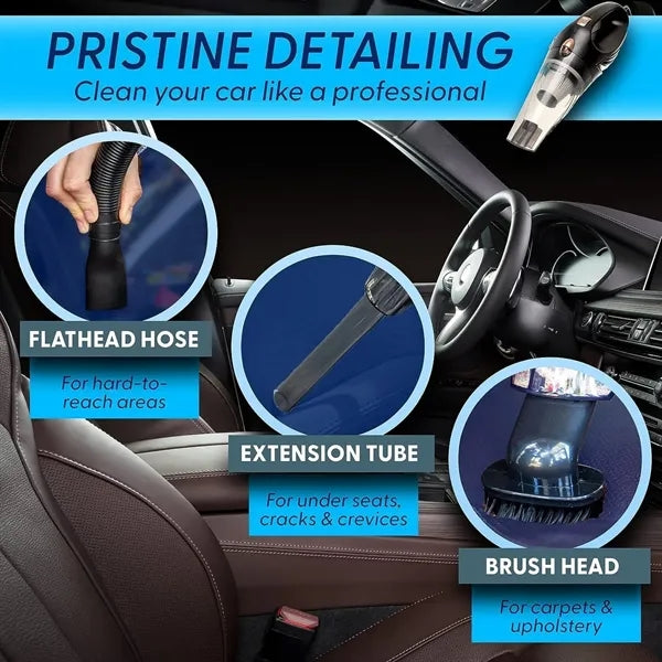 Car Vacuum Cleaner w/ Double HEPA Filter