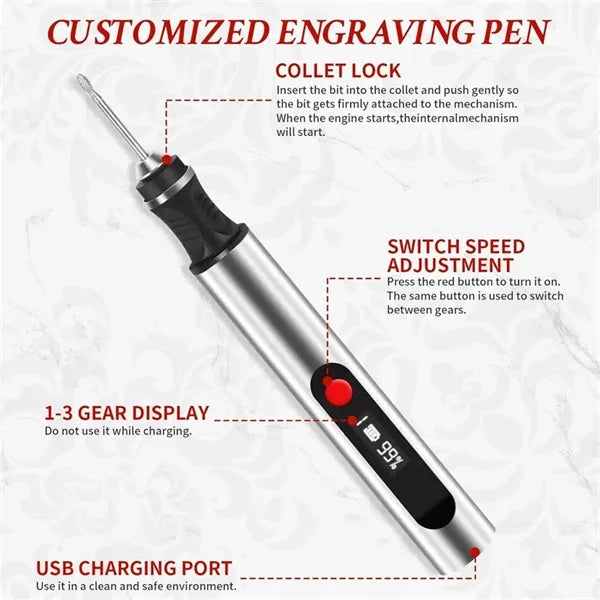 Engraving Pen Set Cordless Portable Tool