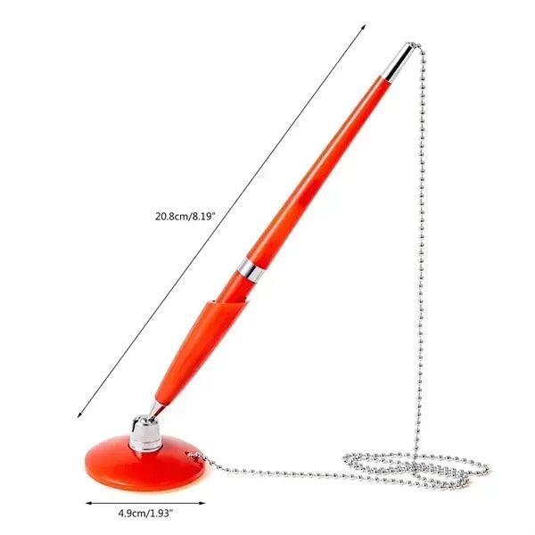 Secure Pen with Adhesive Chain