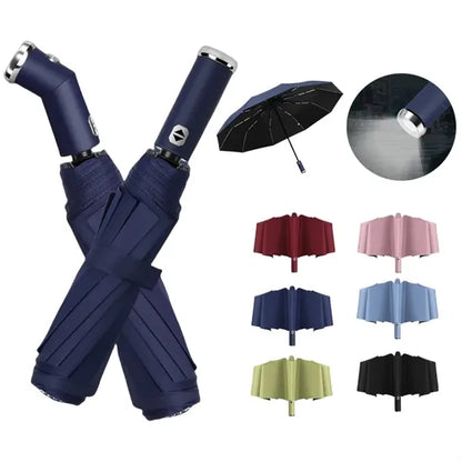 UV Protection Travel Umbrella with LED Flashlight