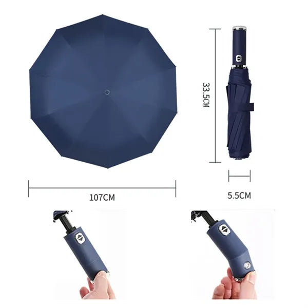 UV Protection Travel Umbrella with LED Flashlight