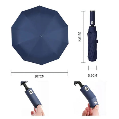 UV Protection Travel Umbrella with LED Flashlight