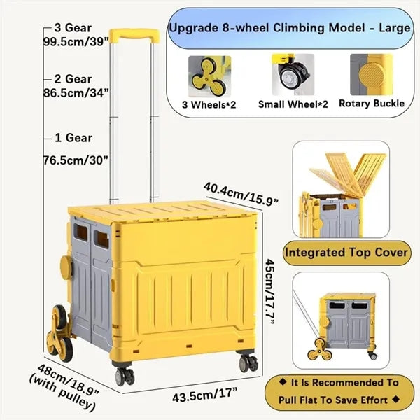 Collapsible Utility Crate with Wheels