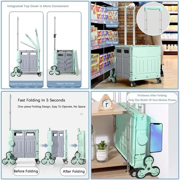 Collapsible Utility Crate with Wheels