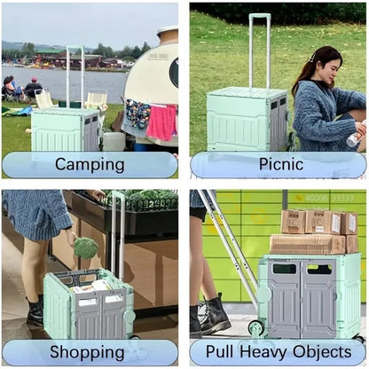 Collapsible Utility Crate with Wheels