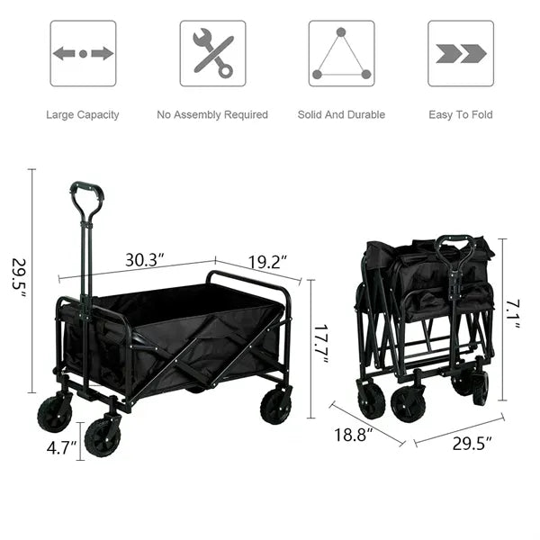 Collapsible Wagon Cart with Wheels