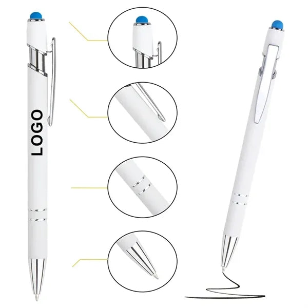 2-in-1 Stylus Retractable Ballpoint Pen