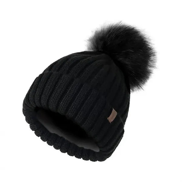 Women Winter Thick Pompom Beanie Hat