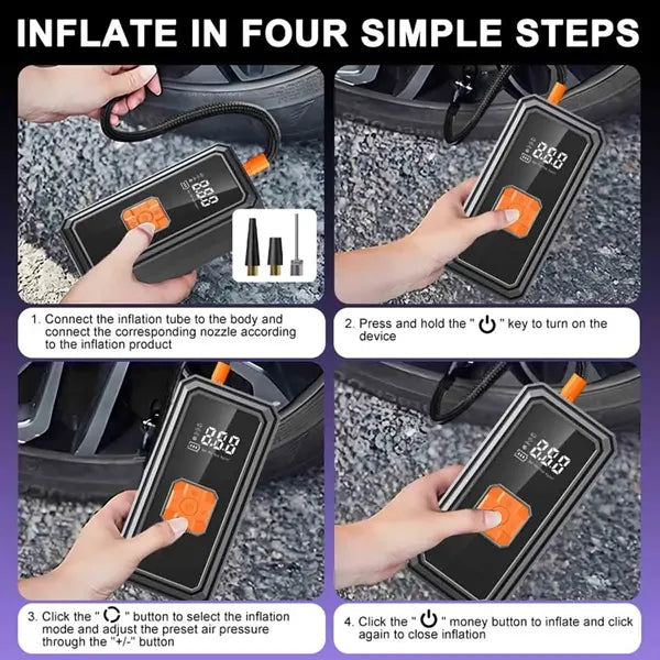Electric Tire Inflator Portable Air Compressor