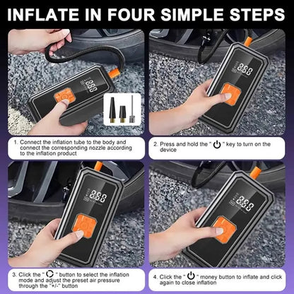Electric Tire Inflator Portable Air Compressor