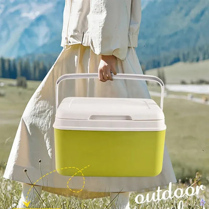 6.3qt insulated hard cooler with handle for camping beach