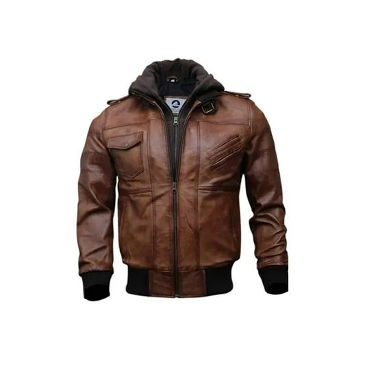 Cotton Padded Leather Jacket - (S-4XL)