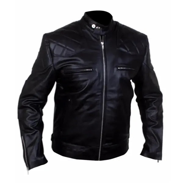 Stylish Quilted Design Leather Jacket
