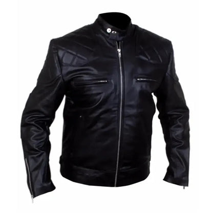Stylish Quilted Design Leather Jacket