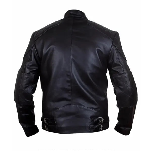 Stylish Quilted Design Leather Jacket