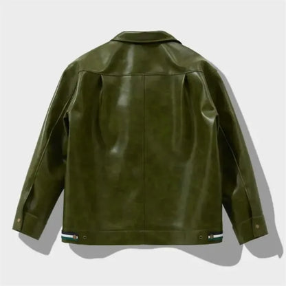 Fashion Signature Green Leather Jacket