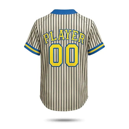 2 Button Men's Sublimated Baseball Jersey Birdseye Mesh 160G