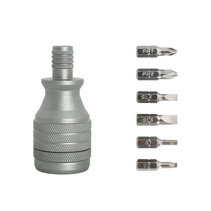 6-in-1 Recycled Aluminum Screwdriver Tool