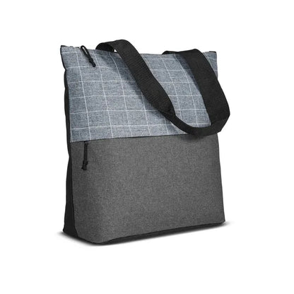 Flannel Check Accent Tote Bag