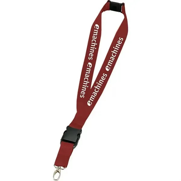 1" Lanyard with Swivel Hook & Breakaway Clip