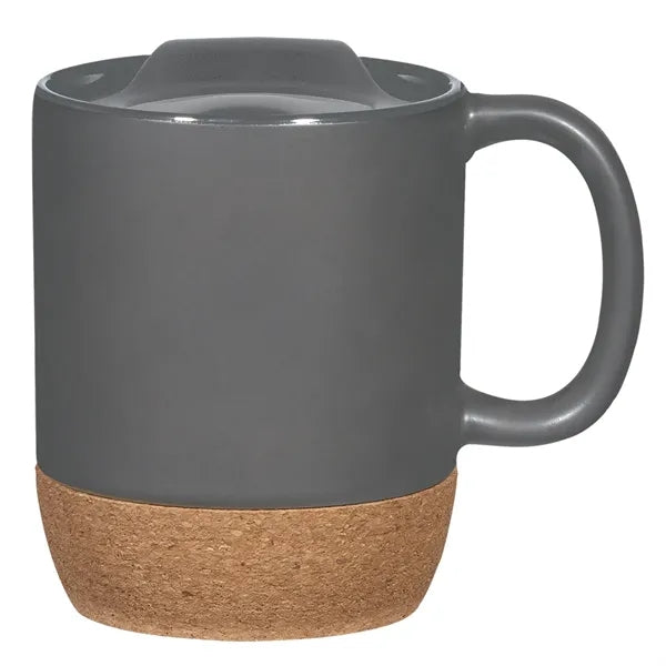 12 oz.Cork Bottom Ceramic Mug-Full color