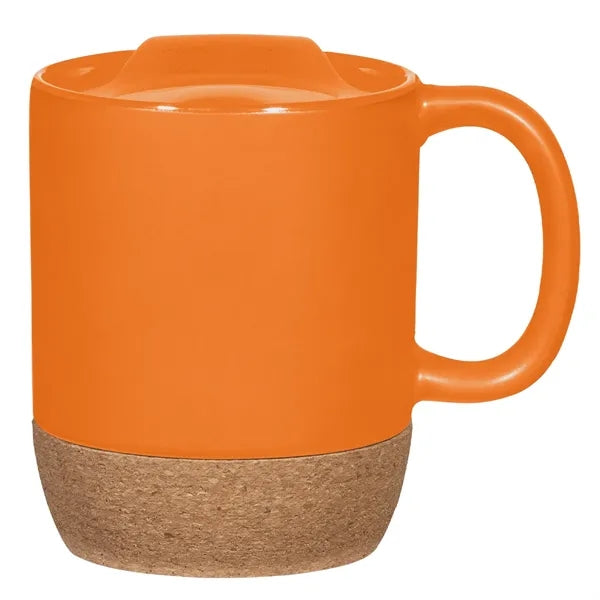12 oz.Cork Bottom Ceramic Mug-Full color