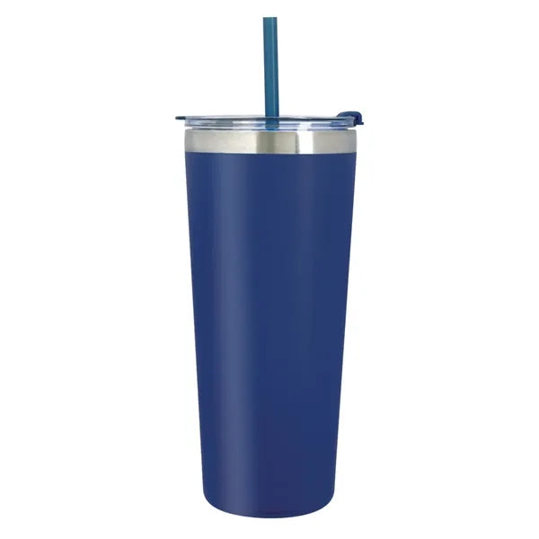 22 oz.Colma Vacuum Tumbler with Straw -Full Color