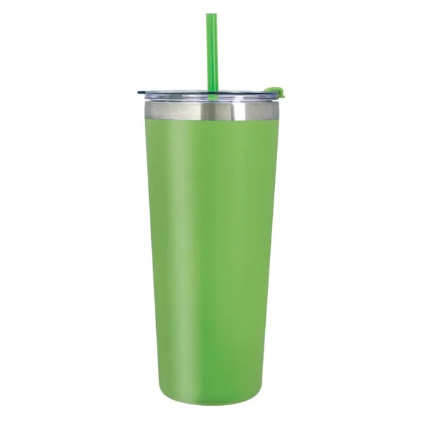 22 oz.Colma Vacuum Tumbler with Straw -Full Color