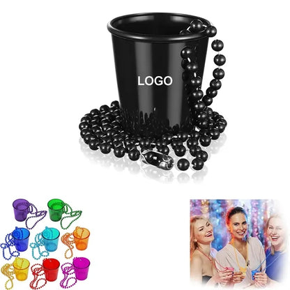 Shot Glass on Beaded Necklace