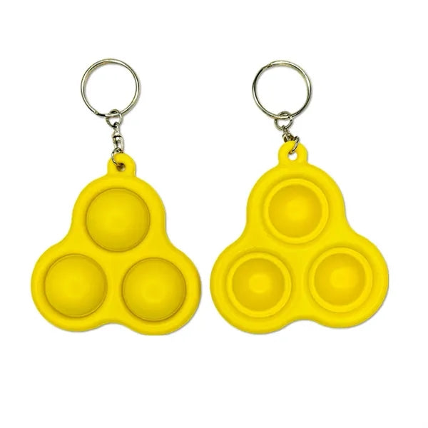 Silicone Push Pop 3 Bubble Keychain