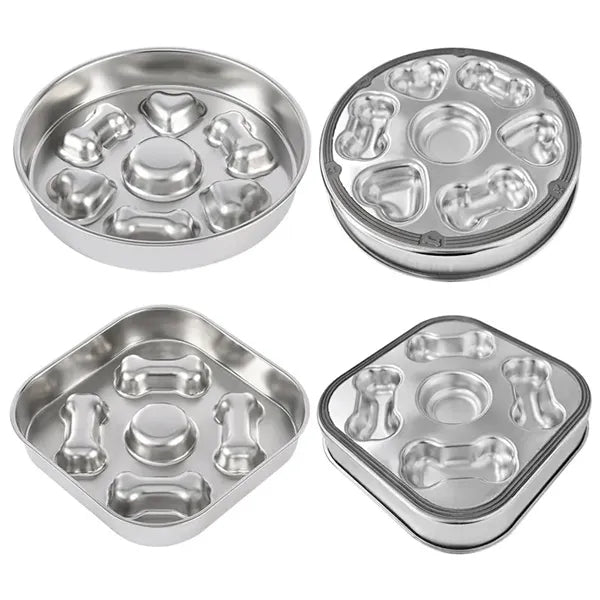 Stainless Steel Slow Feeder Pet Bowl