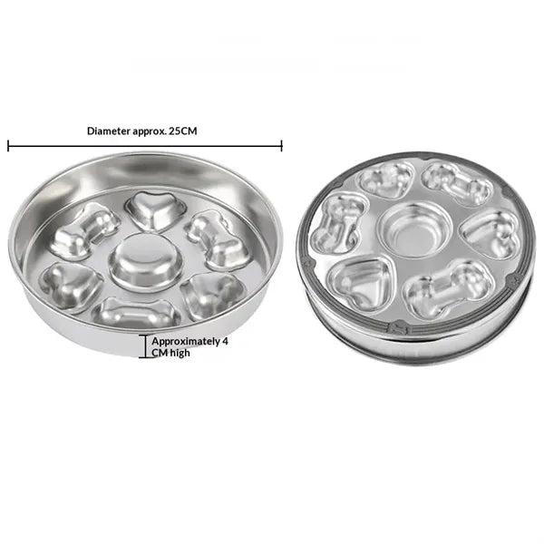 Stainless Steel Slow Feeder Pet Bowl