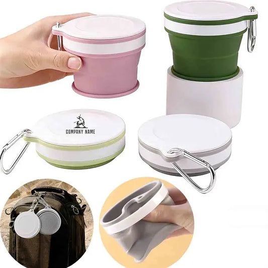 6OZ Portable Foldable Travel Mug with Carabiner
