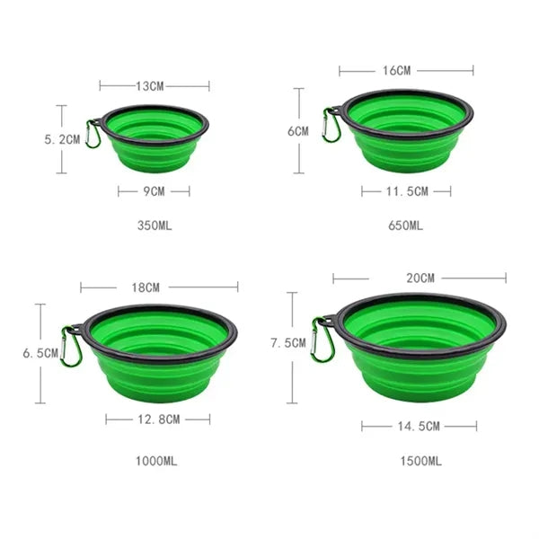TPE Collapsible Dog Bowls with Clasp