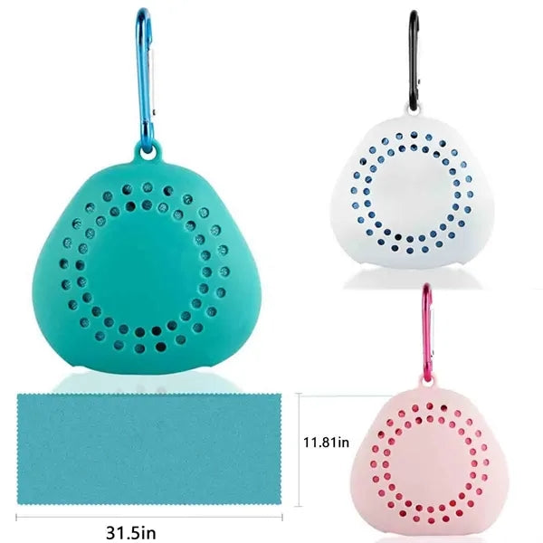 Quick Dry Sports Towel With Silicone Case