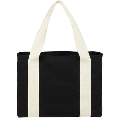 Black Cotton Tote w/ Cotton Handles