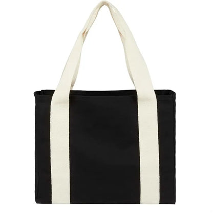 Black Cotton Tote w/ Cotton Handles