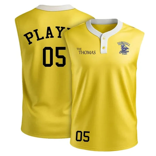Men's 2-Button Sublimated Sleeveless Baseball Jersey
