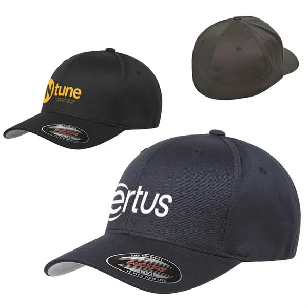 Flexfit Adult Wooly 6 Panel Cap Structured Fitted