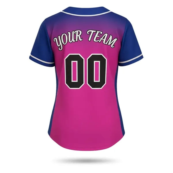 Women's Full Button Baseball Jersey Bee Eye Mesh