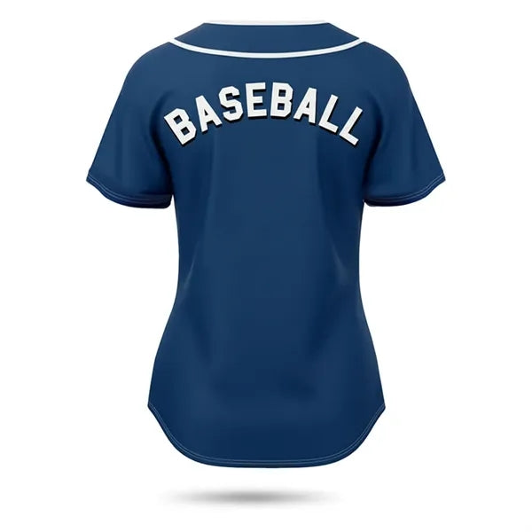 Women's Sublimation Full-Button Baseball (Interlock) Jersey