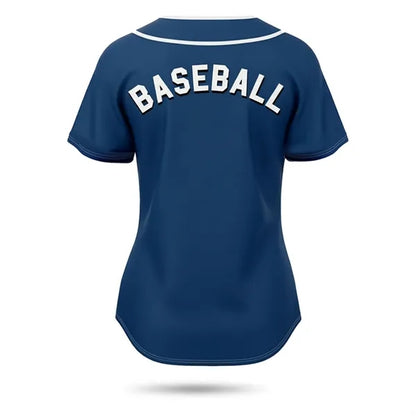Women's Sublimation Full-Button Baseball (Interlock) Jersey
